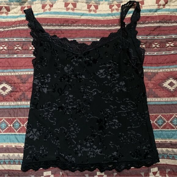 Vintage Black Sheer Tank Top Small - Picture 5 of 5